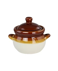 Elama French Onion Double Handle Soup Bowls, Set of 4, Service For 4