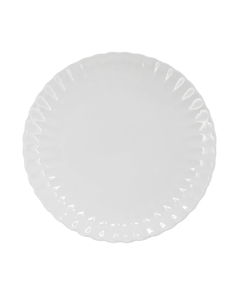 Elama Jane Round Scalloped 16-Pc. Dinnerware Set, Service For 4