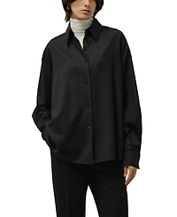 Lilysilk Women's Silk-Wool Oversized Warm Shirt