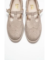 Forever & Always Shoes Women Janney Leather Strap Loafers