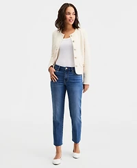 Liverpool Los Angeles Women's Kennedy Cropped Straight Blind-Hem Jeans