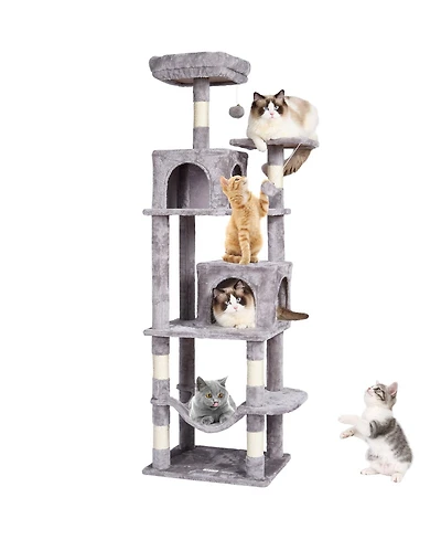 Cozito 63" Multi-Level Cat Tree with 2 Condos