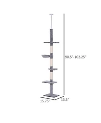 Aostirmotor 9' Adjustable Height Floor Cat Tree