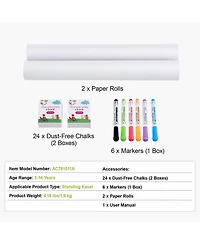 Sugift 32-Piece Complete Easel Art Set for Standing Easels