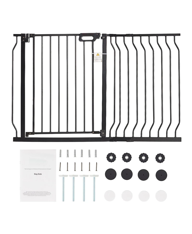 Cozito Extra-Wide Walk-Thru Safety Gate with Auto-Close, 29.5"-48.4", Black