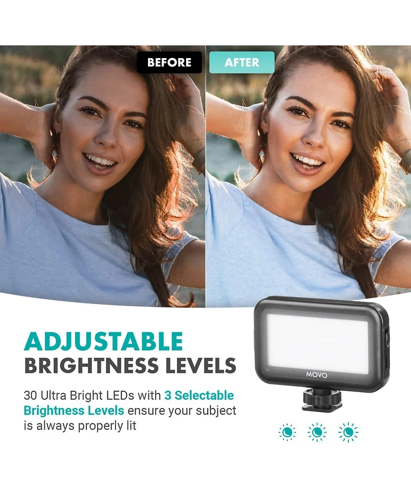 Movo Tablet Vlogging Kit for iPad with Mic, Light, Full-Size Tripod