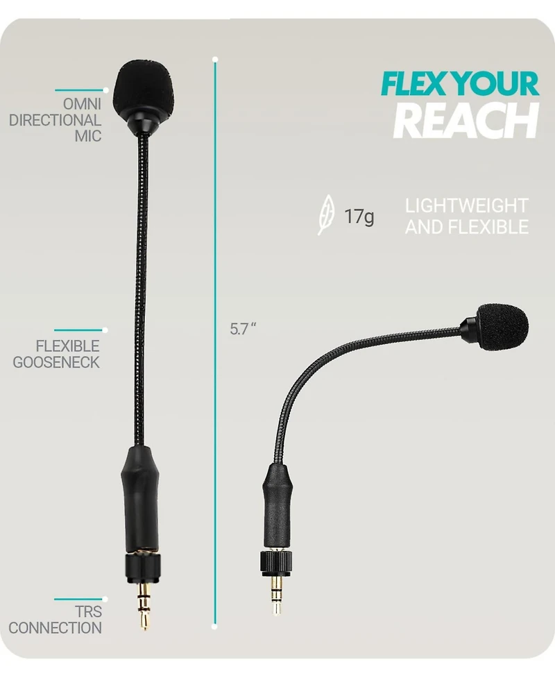 Movo Mv-M101 Gooseneck Omnidirectional Lavalier Microphone- Compatible with Dji Mic/Rode Wireless Go Series Wireless Transmitters