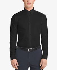 Calvin Klein Steel Men's Slim-Fit Non-Iron Herringbone Dress Shirt