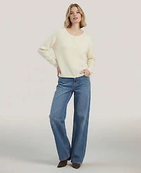 Naadam Women's Round Neck Long-Sleeve Cardigan