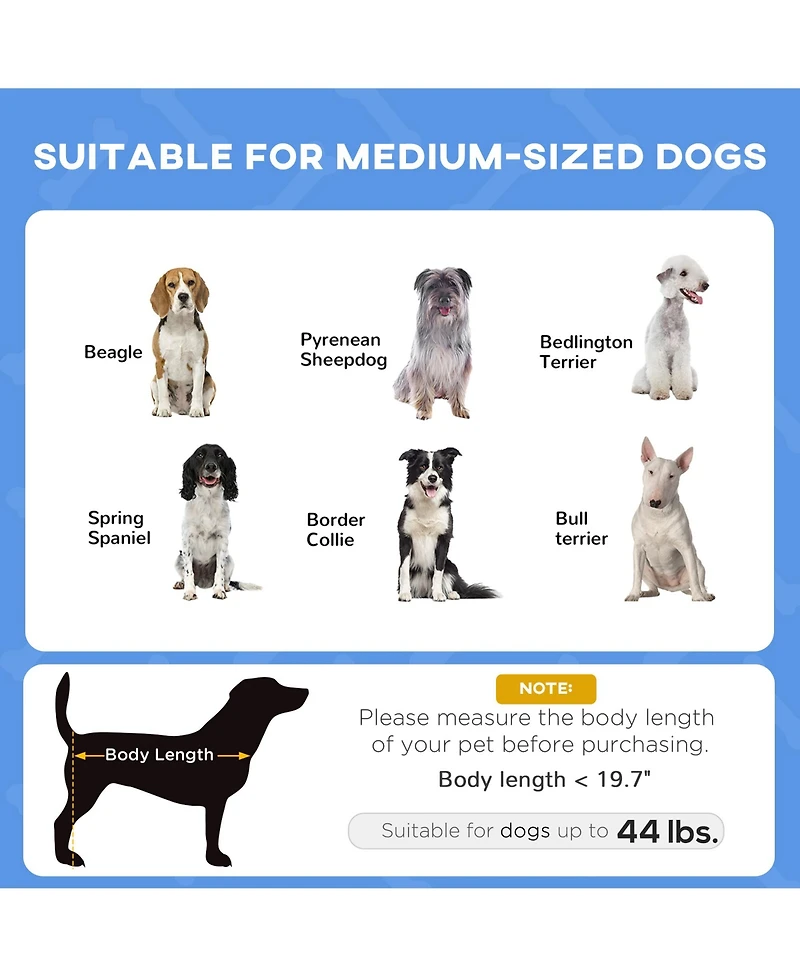 PawHut Elevated Pet Bed Dog Foldable Cot Tent Canopy Inst Shelter