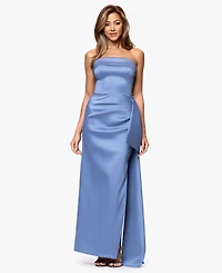 Xscape Women's Strapless Ruffle Long Dress