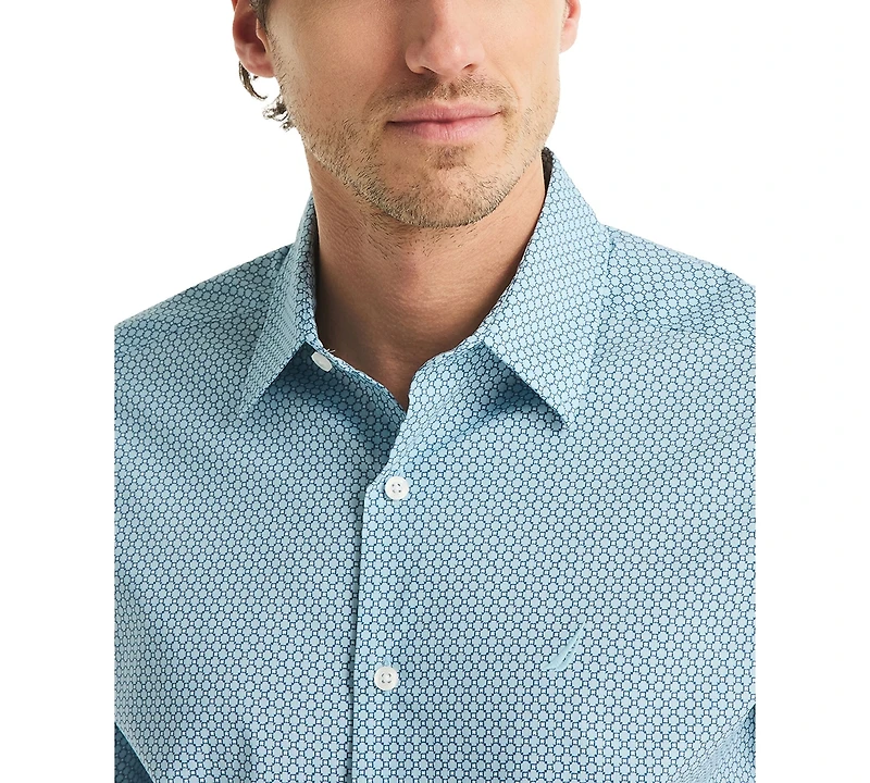 Nautica Men's Printed Regular-Fit Dress Shirt