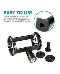 Movo SMM1 Camera Shoe Shockmount for Shotgun Microphones 19-25mm in Diameter