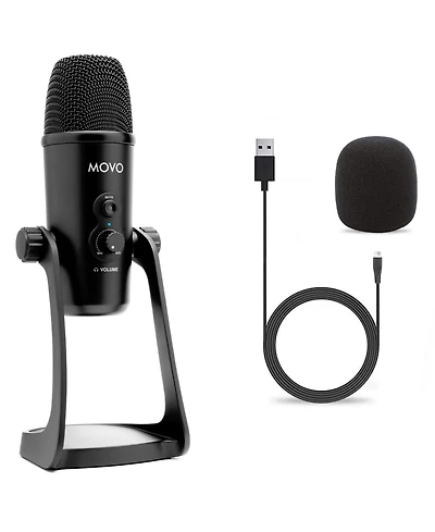 Movo UM700 Desktop Studio Usb Microphone with Stereo, Cardioid, Omnidirectional, and Bi-Directional Polar Patterns