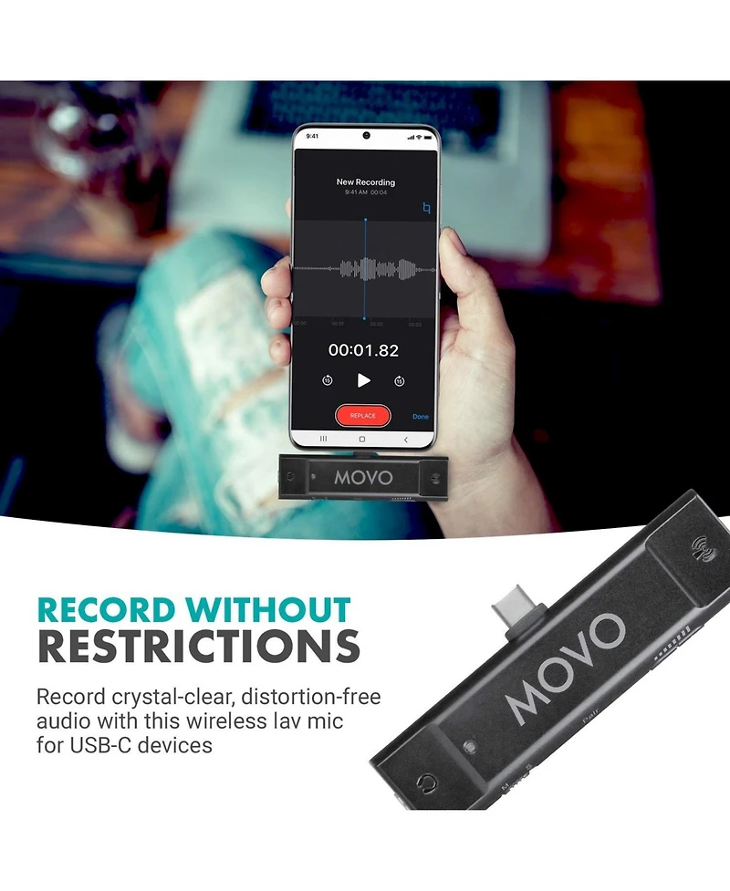 Movo Edge-uc-duo Dual Wireless Lavalier Microphone System