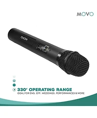 Movo WMIC80 Uhf Wireless Handheld Microphone System with 2 Handheld Mics