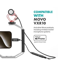 Movo Female 3.5mm Trrs Microphone Adapter Cable to Usb-c Connector Dongle