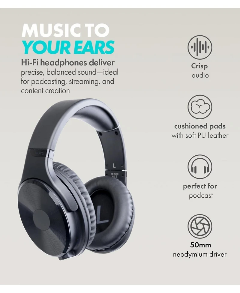 Movo PodPro-ah Portable Podcasting Bundle for 2 for Smartphones and Computers