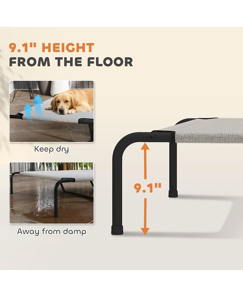 PawHut Elevated Dog Bed Outdoor for Large Breeds 59.8"