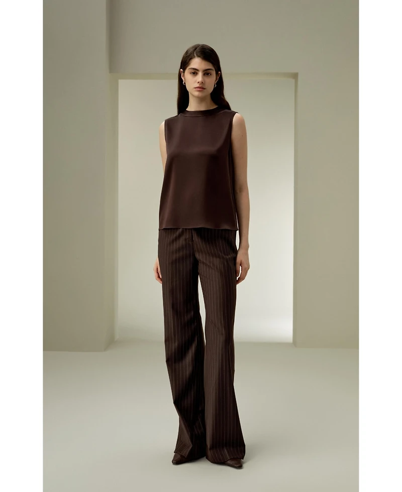 Lilysilk Women's Sleeveless Round Neck Silk Top