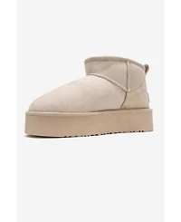 Forever & Always Shoes Women Havana Leather Platform Ankle Boot