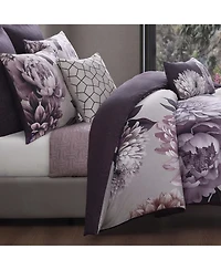 Bebejan Dahlia Bedding 100% Cotton Sateen 5 Piece King Size Reversible Comforter Set