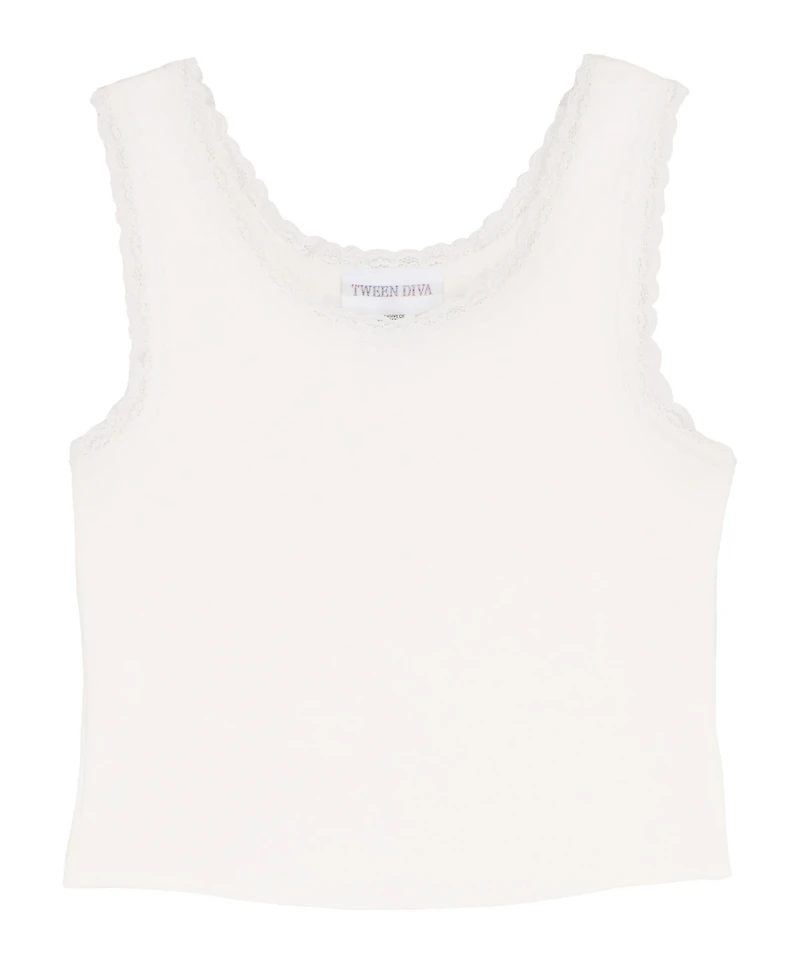 Rare Editions Girls' 7-12 Floral Printed Cardigan and Cami, 2-Piece Set