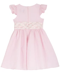 Rare Editions Girls 2T-6X Seersucker Round Neck Dress and Bag, 2-Piece Set