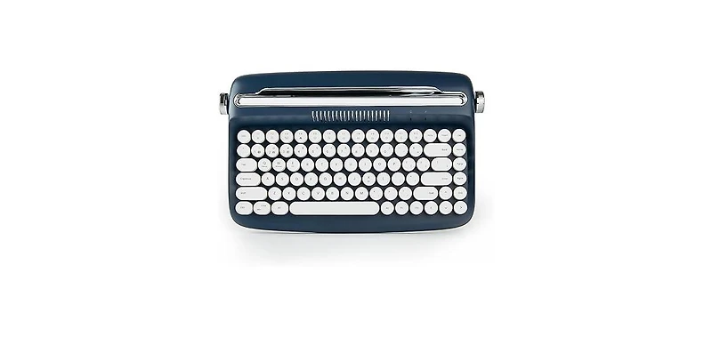 New Actto B303 Wireless Keyboard, Retro Bluetooth Aesthetic Typewriter Style Keyboard with Integrated Stand for Multi-Device