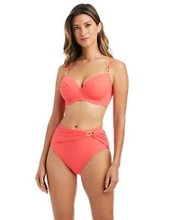 Bleu By Rod Beattie Womens Sweetheart Neck Bikini Top High Waist Bottoms