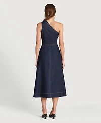 Avec Les Filles Women's One Shoulder Midi Dress