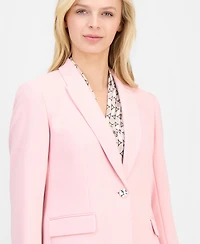 Anne Klein Women's Notched-Collar One-Button Blazer