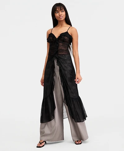 Bar Iii Women's Ruffled Lace Dress, Macy's Exclusive