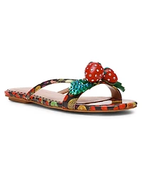 Betsey Johnson Women's Garrik Strawberry Strappy Flat Sandals