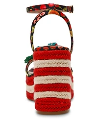 Betsey Johnson Women's Bobbie Round Toe Wedge Sandals