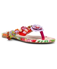 Betsey Johnson Women's Doloris Floral Thong Flat Sandals