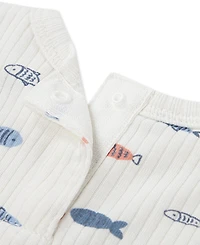 Huggies Baby Boys' Crewneck T-Shirt and Crinkled Shortall, 3-Piece Set