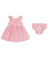 Huggies Baby Girls' Ruffle Neck Dress and Bloomers, 2-Piece Set