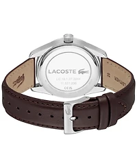 Lacoste Men's Boston Brown Leather Strap Watch, 39mm