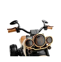 Bruce & Shark Dual Motor Kids Ride-On Motorcycle, 3-Wheel with Led Light & Wide Tires
