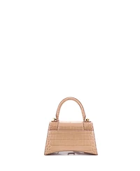 Pre-Owned Balenciaga Small Hourglass Top Handle Bag Embossed Leather