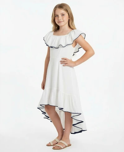 H by Habitual Girls' 7-16 High-Low Ruffle Dress
