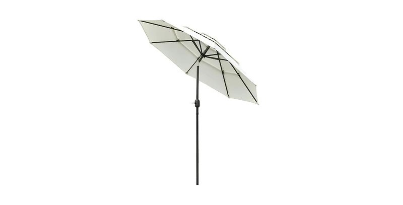 One 10' Patio Umbrella Outdoor Table Market Yard Umbrella with Push Button Tilt/Crank