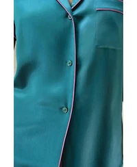 Lilysilk Women's Lsxes Contrast-Trimmed Silk Shirt