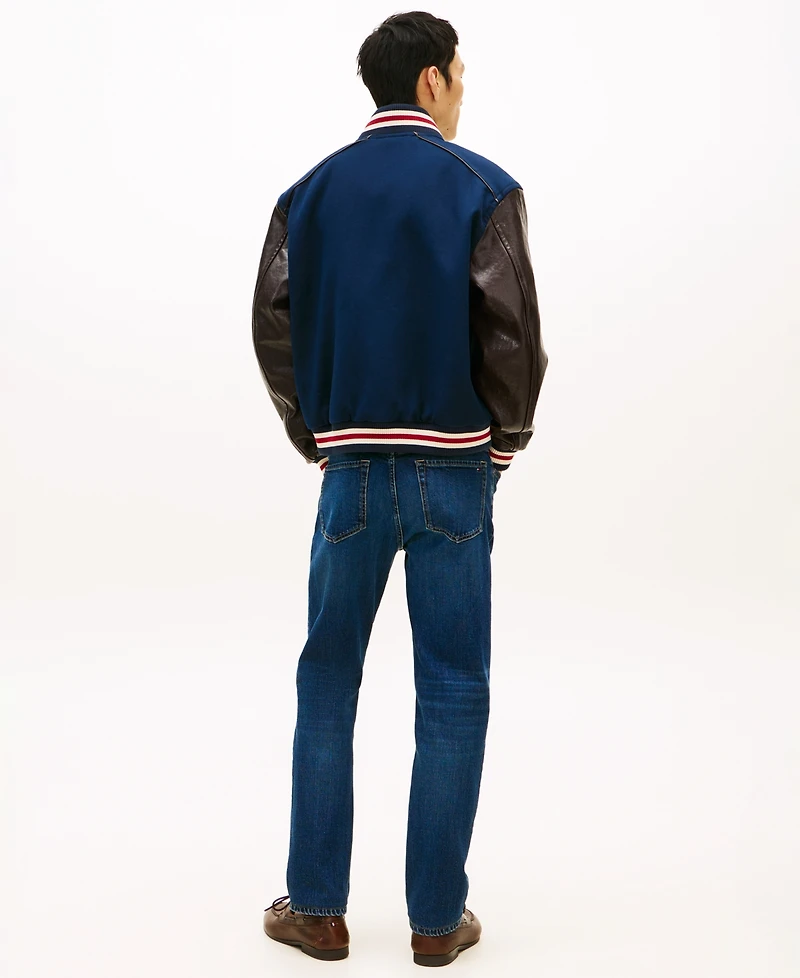 Tommy Hilfiger Men's Regular-Fit Leather Varsity Jacket