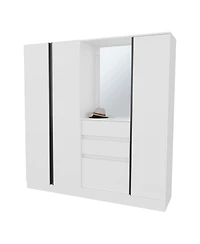 Fm Furniture Canyon Wardrobe Organizer with Mirror and Storage Compartments