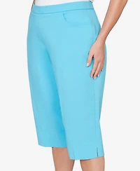Alfred Dunner Plus Classic Pastel Millenium Allure Clamdigger Pants