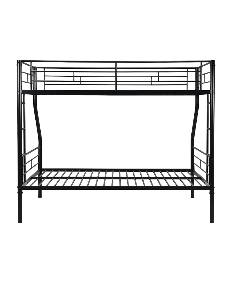 Boyel Living Twin Over Full Metal Bunk Bed Black, No Box Spring Needed, Large Under Bed Storage, Easy Assemble