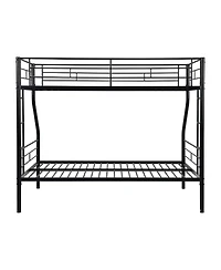 Boyel Living Twin Over Full Metal Bunk Bed Black, No Box Spring Needed, Large Under Bed Storage, Easy Assemble
