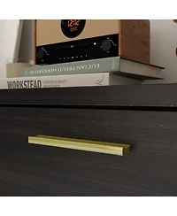 Homsee Black Wood Dresser Chest of Drawer With 6 Drawers